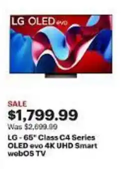 Best Buy LG-65* Class C4 Series OLED evo 4K UHD Smart webOS TV offer