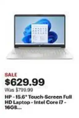 Best Buy HP - 15.6* Touch-Sareen Full HD Laptop - Intel Core i7 - 16GB... offer