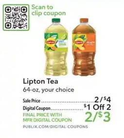 Publix Lipton Tea offer