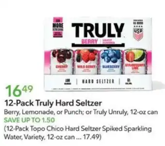 Publix 12-Pack Truly Hard Seltzer offer