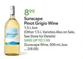 Publix Sunscape Pinot Grigio Wine offer