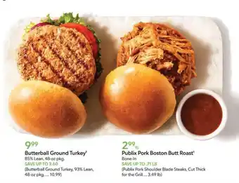 Publix Butterball Ground Turkey* offer