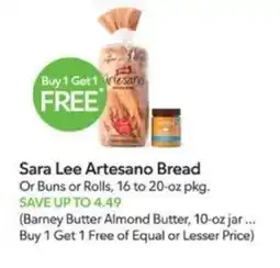 Publix Sara Lee Artesano Bread offer