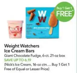 Publix Weight Watchers Ice Cream Bars offer