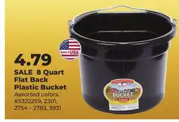 Runnings 8 Quart Flat Back Plastic Bucket offer