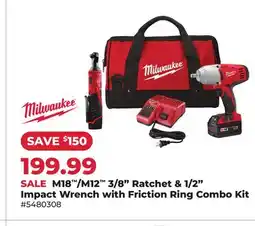 Runnings M18 /M12 3/8 Ratchet & 1/2 Impact Wrench with Friction Ring Combo Kit offer