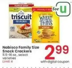 Albertsons Nabisco Family Size Snack Crackers offer