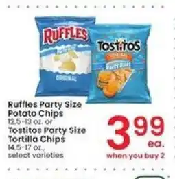 Albertsons Ruffles Party Size Potato Chips offer