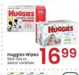 Albertsons Huggies Wipes 560-704 ct. select varieties offer