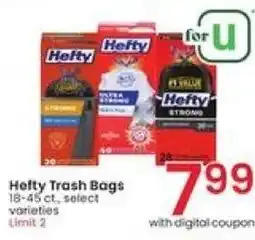 Albertsons Hefty Trash Bags 18-45 ct, select varieties offer