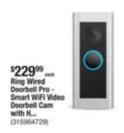 The Home Depot Ring Wired Doorbell Pro- Smart WiFi Video Doorbell Cam with H... offer