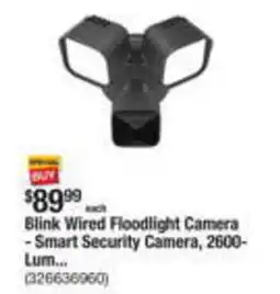 The Home Depot Blink Wired Floodlight Camera -Smart Security Camera, 2600- offer