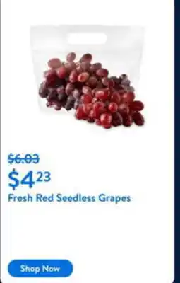 Walmart Fresh Red Seedless Grapes offer