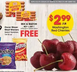 Kroger Washington Red Cherries offer
