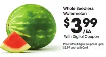 Kroger Whole Seedless Watermelon offer