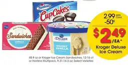 Kroger Kroger Deluxe Ice Cream offer