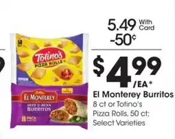 Kroger El Monterey Burritos offer
