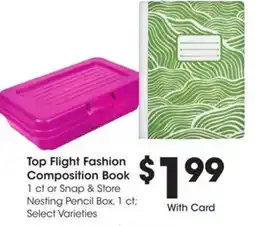 Kroger Top Flight Fashion Composition Book offer