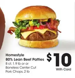 Kroger Homestyle 80% Lean Beef Patties offer