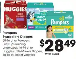Kroger Pampers Swaddlers Diapers offer