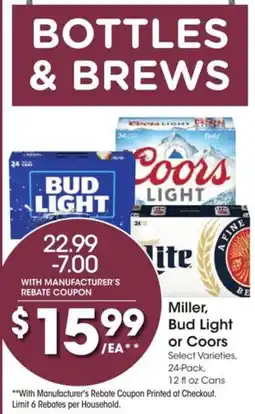 Kroger Miller, BUD LIGHT or Coors offer