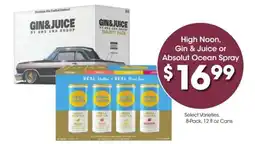 Kroger High Noon, Gin & Juice or Absolut Ocean Spray offer