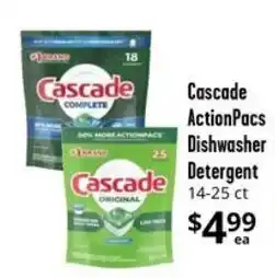 Cascade ActionPacs Dishwasher Detergent