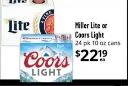 Brookshire Brothers Miller Lite or Coors Light offer