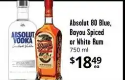 Absolut 80 Blue, Bayou Spiced