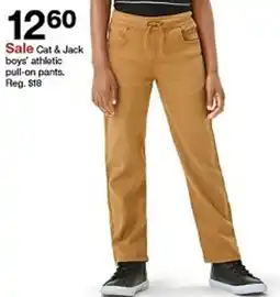 Target boys' athletic pull-on pants. Reg. $18 offer