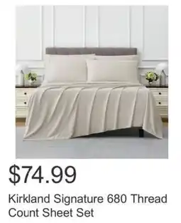 Costco Kirkland Signature 680 Thread Count Sheet Set offer