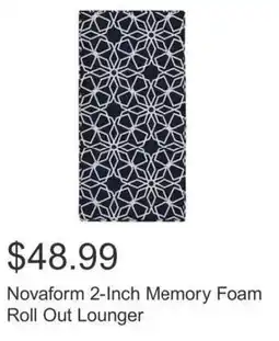 Costco Novaform 2-Inch Memory Foam Roll Out Lounger offer
