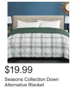 Costco Seasons Collection Down Alternative Blanket offer