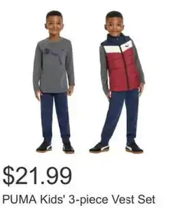 Costco PUMA Kids' 3-piece Vest Set offer