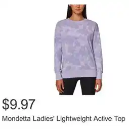 Costco Mondetta Ladies' Lightweight Active Top offer