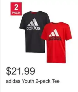 Costco adidas Youth 2-pack Tee offer