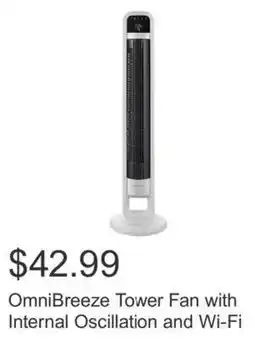 Costco OmniBreeze Tower Fan with Internal Oscillation and Wi-Fi offer