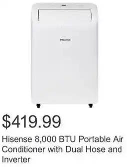 Costco Hisense 8,000 BTU Portable Air Conditioner with Dual Hose and Inverter offer