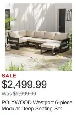 Costco POLYWOOD Westport 6-piece Modular Deep Seating Set offer