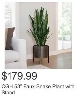 Costco CGH 53" Faux Snake Plant with Stand offer