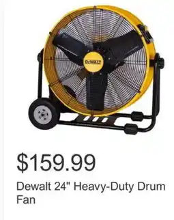 Costco Dewalt 24" Heavy-Duty Drum Fan offer