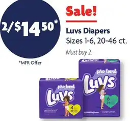 Family Dollar Luvs Diapers offer