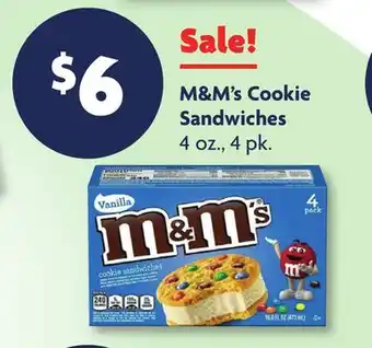 Family Dollar M&M's Cookie Sandwiches offer