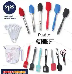 Family Dollar Family Chef Kitchen Utensils offer