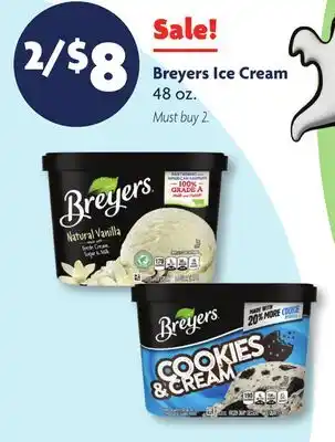 Family Dollar Breyers Ice Cream offer