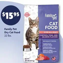 Family Dollar Family Pet Dry Cat Food offer