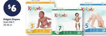 Family Dollar Kidgets Diapers offer