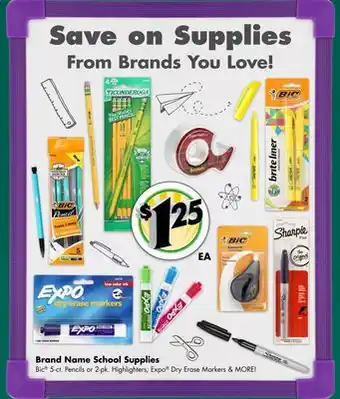 Dollar Tree Brand Name School Supplies offer
