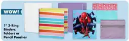 Dollar Tree 1 3-Ring Binders, Folders or Pencil Pouches offer