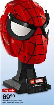 Target LEGO Marvel Spider-Man's Mask Super Hero building set offer